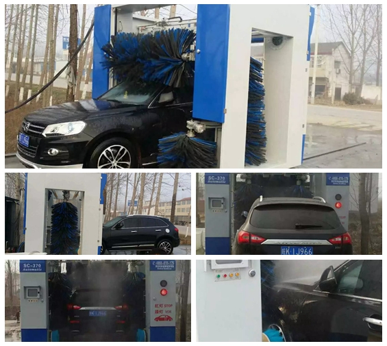 安徽界首市邴集鄉石化加油站安裝臺灣美嘉德龍門7刷電腦洗車機