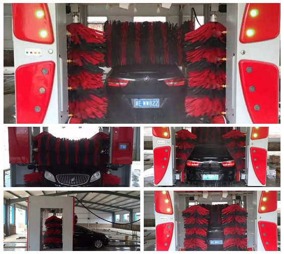 中國北方地區安裝新款凱沃電腦7刷龍門洗車機