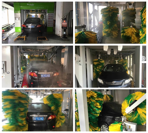 中國廣東佛山順德區安裝臺灣美嘉德11刷隧道電腦洗車機安裝現場