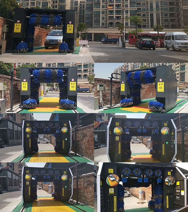 廣州佛山南海區無人值守龍門洗車設備安裝完畢……